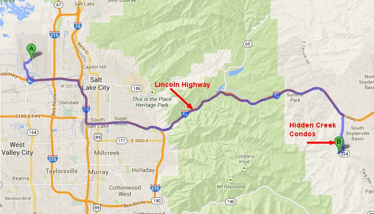 Directions To Park City Rental Units